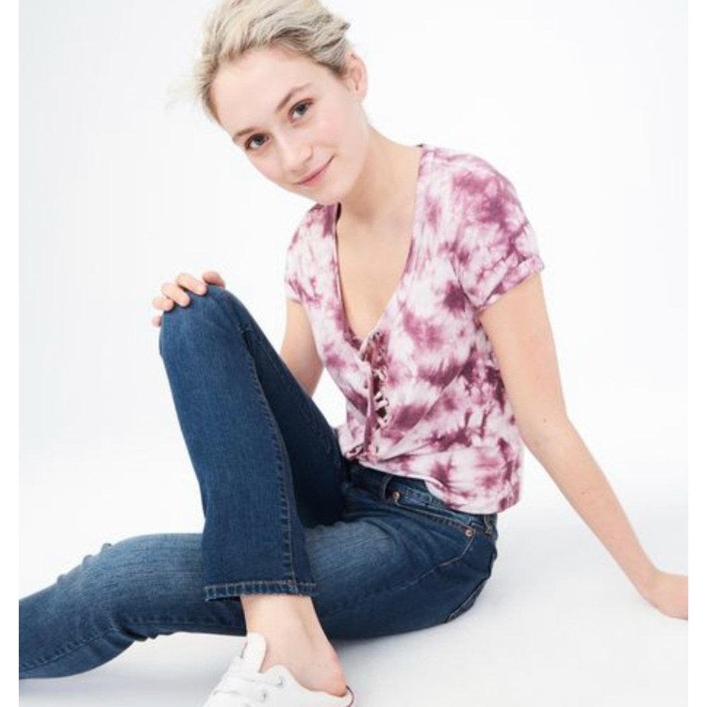 Aeropostale Ashley Med Wash Skinny Jeans Short